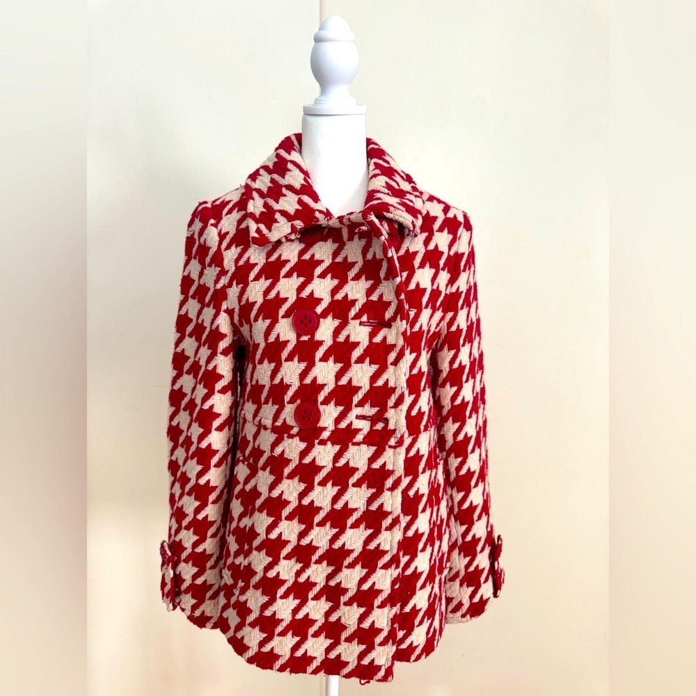 ✨Express✨Classic Houndstooth Wool Blend Coat Size S
